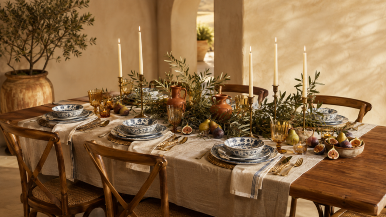 Mediterranean Thanksgiving Tablescape Ideas for an Elegant Holiday