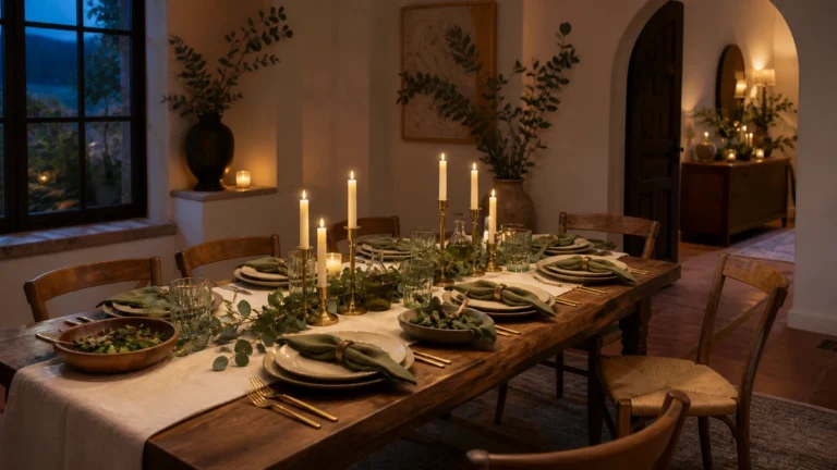 Green Holiday Table Decor: 7 Steps to an Elegant Mediterranean Christmas Table